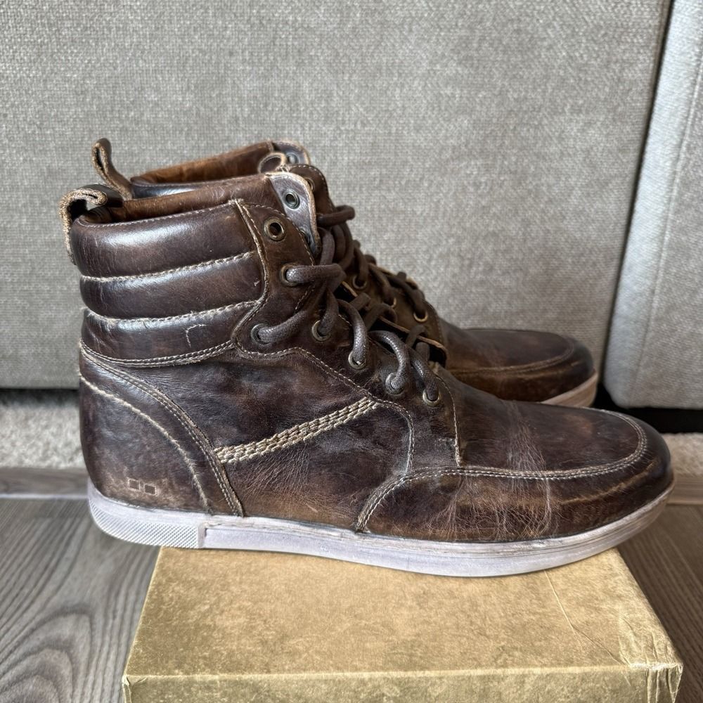 Bed Stu Russel Tiesta Dimoro Dip Dye Stone Wash Brown Men Hi Top Sneakers 12